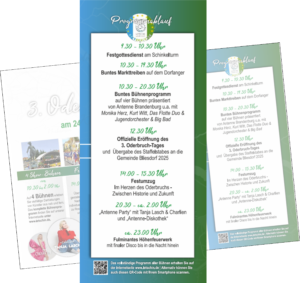 Programmablauf des Oderbruch-Tages am 24.06.2023