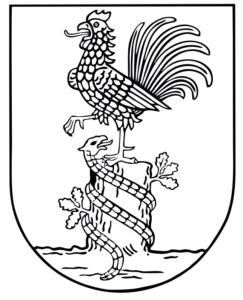 Wappen Letschin schwarz-weiß